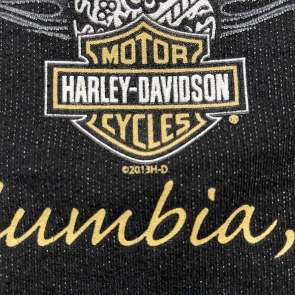 Harley-Davidson Hoodie Black Womens Size Small Pullover Drawstring Pocket - Picture 13 of 13